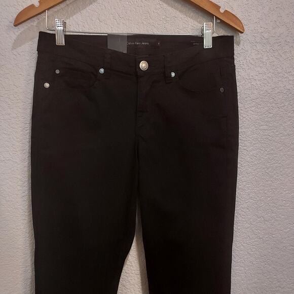 NEW Calvin Klein Black Power Stretch Skinny Crop Pants Size 6 - Picture 3 of 10